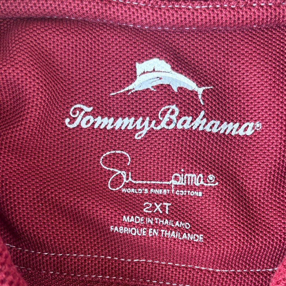 Tommy Bahama Burgundy Polo Shirt - Picture 4 of 4